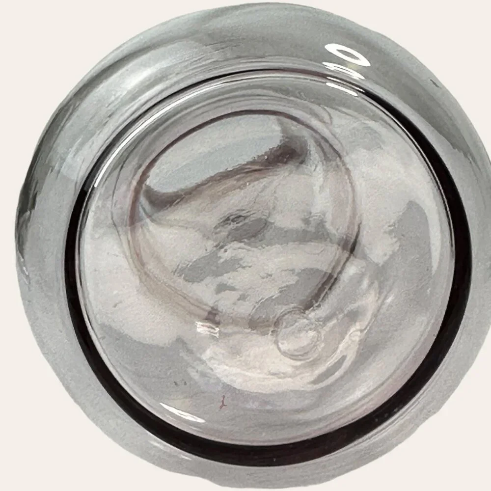 Blush Glass Vase With Round Base And Flared Neck - 10.5 Inches Tall